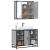 Set mobilier de baie, 2 piese, gri sonoma, lemn prelucrat GartenMobel Dekor