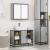 Set mobilier de baie, 2 piese, gri sonoma, lemn prelucrat GartenMobel Dekor