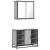 Set mobilier de baie, 2 piese, gri sonoma, lemn prelucrat GartenMobel Dekor