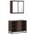 Set mobilier de baie, 2 piese, stejar maro, lemn prelucrat GartenMobel Dekor