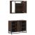 Set mobilier de baie, 2 piese, stejar maro, lemn prelucrat GartenMobel Dekor