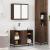 Set mobilier de baie, 2 piese, stejar maro, lemn prelucrat GartenMobel Dekor