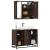 Set mobilier de baie, 2 piese, stejar maro, lemn prelucrat GartenMobel Dekor