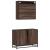 Set mobilier de baie, 2 piese, stejar maro, lemn prelucrat GartenMobel Dekor