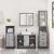 Set mobilier de baie, 3 piese, gri sonoma, lemn prelucrat GartenMobel Dekor