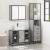 Set mobilier de baie, 3 piese, gri sonoma, lemn prelucrat GartenMobel Dekor