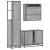 Set mobilier de baie, 3 piese, gri sonoma, lemn prelucrat GartenMobel Dekor