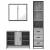 Set mobilier de baie, 3 piese, gri sonoma, lemn prelucrat GartenMobel Dekor