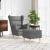 Fotoliu cu taburet pentru picioare, gri închis, material textil GartenMobel Dekor