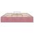 Cadru pat otoman fără saltea roz 140x190 cm catifea GartenMobel Dekor