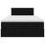 Cadru pat otoman cu saltea, catifea neagră 120x200 cm GartenMobel Dekor