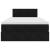 Cadru pat otoman cu saltea, catifea neagră 120x200 cm GartenMobel Dekor