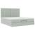 Cadru de pat otoman cu saltele Gri deschis 180x200cm catifea GartenMobel Dekor