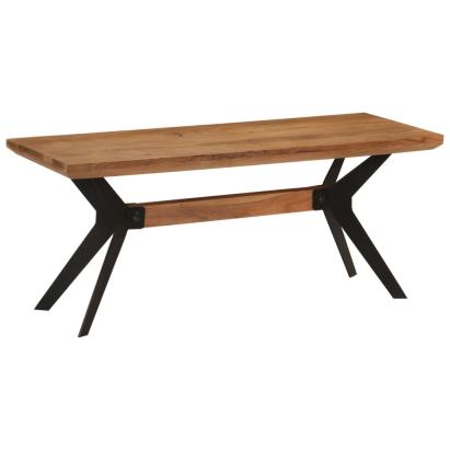 Bancă de bucătărie, 110x40x46 cm, lemn masiv de acacia și oțel GartenMobel Dekor