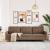 Canapea cu 3 locuri, maro, 210 cm, material textil GartenMobel Dekor