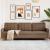 Canapea cu 3 locuri, maro, 210 cm, material textil GartenMobel Dekor
