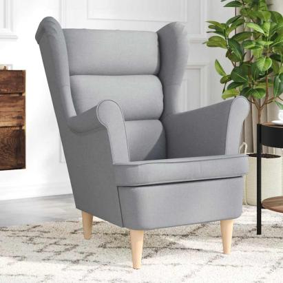 Fotoliu, gri deschis, 74x84x100 cm, textil GartenMobel Dekor