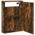 Dulap baie cu oglindă stejar fumuriu 42x12x60 cm lemn compozit GartenMobel Dekor