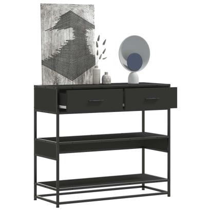 Măsuță consolă, negru, 90x35x80 cm, lemn prelucrat GartenMobel Dekor