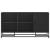 Bancă de pantofi neagră 100x40x53,5 cm lemn și metal prelucrat GartenMobel Dekor