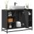 Dulap chiuveta de baie, negru, 80x33x60 cm, lemn compozit GartenMobel Dekor