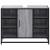 Dulap chiuveta de baie, gri sonoma, 80x33x60 cm, lemn compozit GartenMobel Dekor