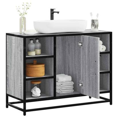 Dulap chiuveta de baie, gri sonoma, 80x33x60 cm, lemn compozit GartenMobel Dekor
