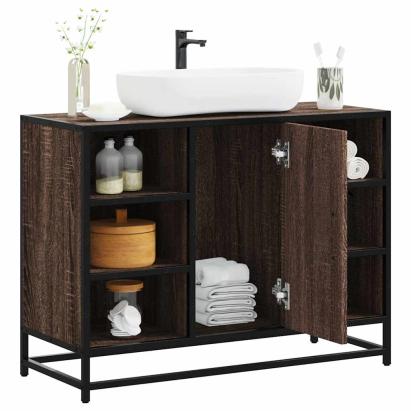 Dulap chiuveta de baie, stejar maro, 80x33x60 cm, lemn compozit GartenMobel Dekor
