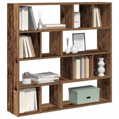 Bibliotecă/Separator de cameră, Lemn vechi, 105x24x102 cm GartenMobel Dekor