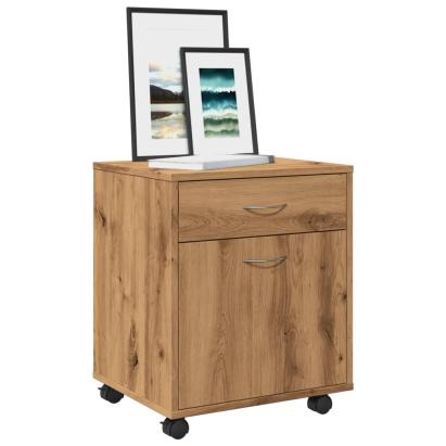 Dulap cu roți, stejar artizanal, 45x38x54 cm, lemn prelucrat GartenMobel Dekor