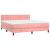 Pat box spring cu saltea, roz, 160x200 cm, catifea GartenMobel Dekor