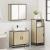 Set mobilier de baie, 3 piese, stejar sonoma, lemn prelucrat GartenMobel Dekor
