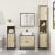Set mobilier de baie, 3 piese, stejar sonoma, lemn prelucrat GartenMobel Dekor
