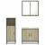 Set mobilier de baie, 3 piese, stejar sonoma, lemn prelucrat GartenMobel Dekor