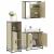 Set mobilier de baie, 3 piese, stejar sonoma, lemn prelucrat GartenMobel Dekor