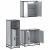 Set mobilier de baie, 3 piese, gri sonoma, lemn prelucrat GartenMobel Dekor