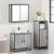 Set mobilier de baie, 3 piese, gri sonoma, lemn prelucrat GartenMobel Dekor