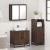 Set mobilier de baie, 3 piese, stejar maro, lemn prelucrat GartenMobel Dekor