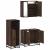Set mobilier de baie, 3 piese, stejar maro, lemn prelucrat GartenMobel Dekor