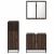 Set mobilier de baie, 3 piese, stejar maro, lemn prelucrat GartenMobel Dekor