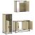 Set mobilier de baie, 3 piese, stejar sonoma, lemn prelucrat GartenMobel Dekor