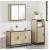 Set mobilier de baie, 3 piese, stejar sonoma, lemn prelucrat GartenMobel Dekor