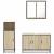 Set mobilier de baie, 3 piese, stejar sonoma, lemn prelucrat GartenMobel Dekor