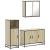 Set mobilier de baie, 3 piese, stejar sonoma, lemn prelucrat GartenMobel Dekor