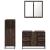 Set mobilier de baie, 3 piese, stejar maro, lemn prelucrat GartenMobel Dekor