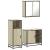 Set mobilier de baie, 3 piese, stejar sonoma, lemn prelucrat GartenMobel Dekor