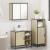 Set mobilier de baie, 3 piese, stejar sonoma, lemn prelucrat GartenMobel Dekor
