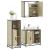 Set mobilier de baie, 3 piese, stejar sonoma, lemn prelucrat GartenMobel Dekor