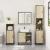 Set mobilier de baie, 3 piese, stejar sonoma, lemn prelucrat GartenMobel Dekor