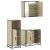 Set mobilier de baie, 3 piese, stejar sonoma, lemn prelucrat GartenMobel Dekor